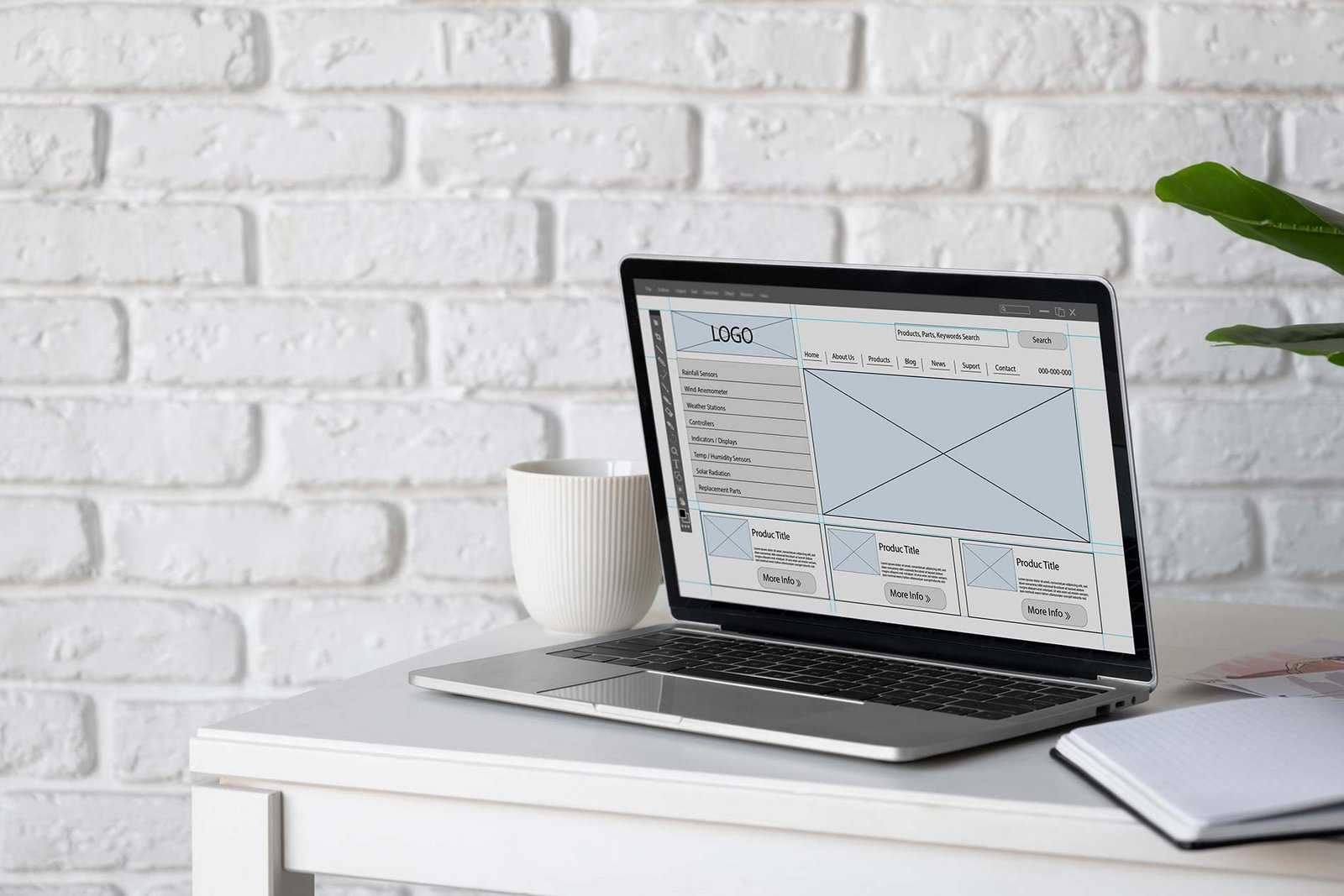 Website design in the office